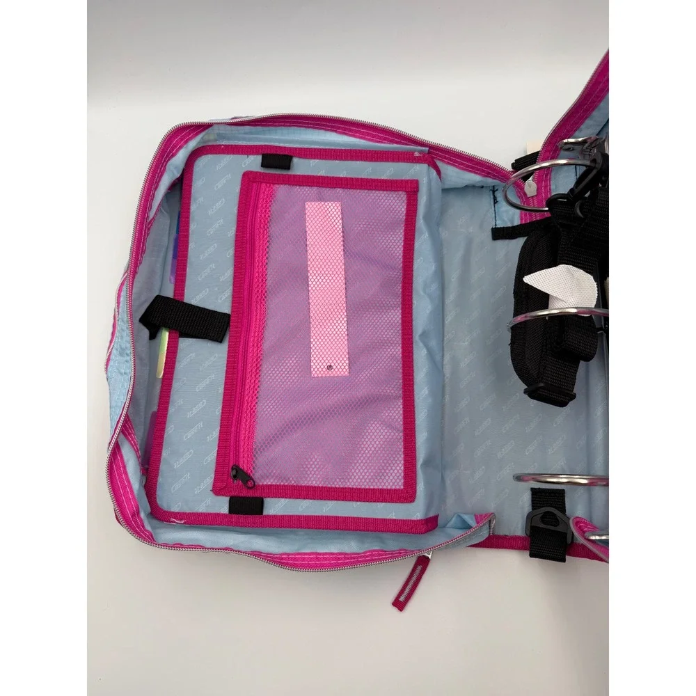 Case-it The Mighty Zip Tab 3 Inch Zipper Binder Rainbow Tie Dye NWT T-641-P